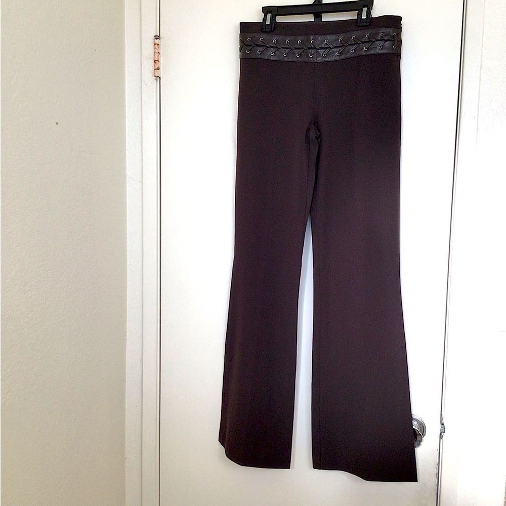 Rare BCBGMaxazria Leather Lace Trousers
